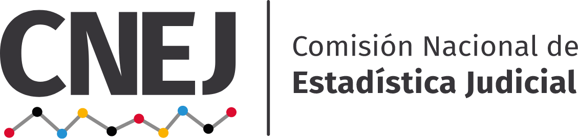 Logotipo CNEJ: Comisión Nacional de Estadística Judicial
